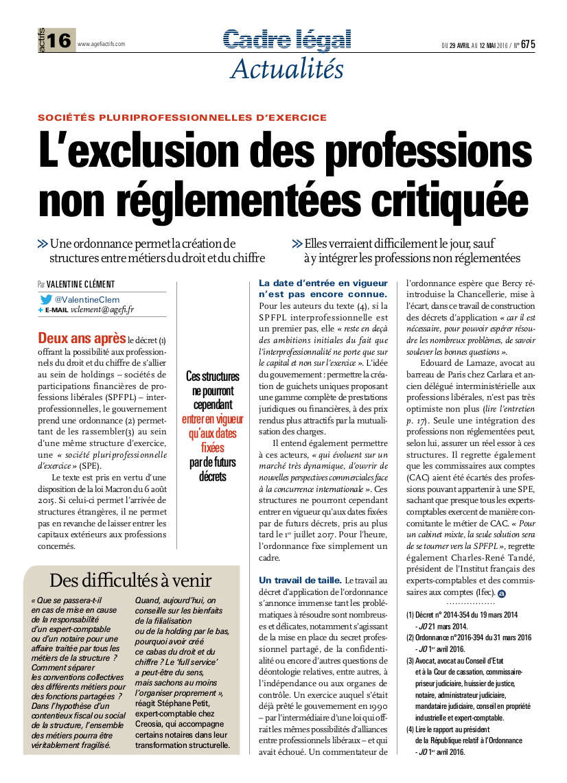 Societe pluriprofessionnelles d exercice ordonnance